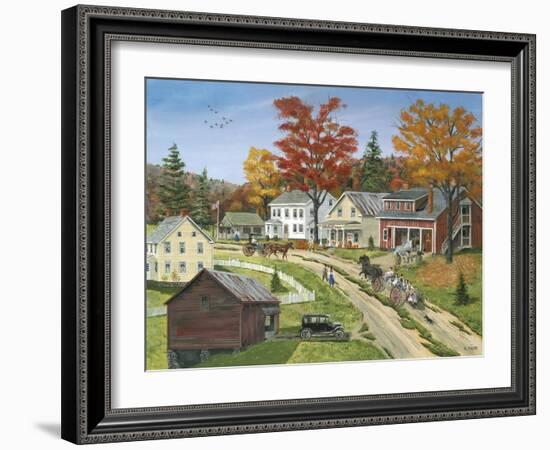 Frisbee Street School Wagon-Bob Fair-Framed Giclee Print