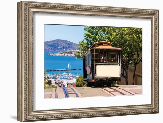 Frisco Hyde Street Cable Car -null-Framed Art Print