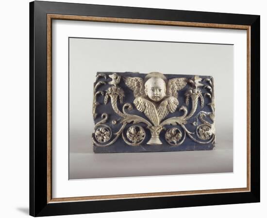 Frise de têtes de chérubins avec cornes d'abondance-Giovanni Della Robbia-Framed Giclee Print