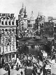 The Spire of St Martin, Ludgate Silhouetted Against the Bulk of St Paul's, London, 1926-1927-Frith-Framed Premier Image Canvas