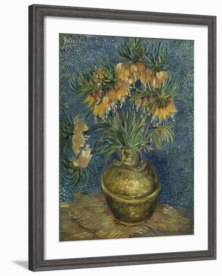 Fritillaires couronne impériale dans un vase de cuivre-Vincent van Gogh-Framed Giclee Print