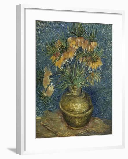 Fritillaires couronne impériale dans un vase de cuivre-Vincent van Gogh-Framed Giclee Print