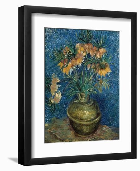 Fritillaries in a Copper Vase-Vincent van Gogh-Framed Giclee Print