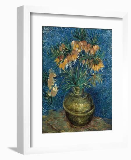 Fritillaries in a Copper Vase-Vincent van Gogh-Framed Giclee Print