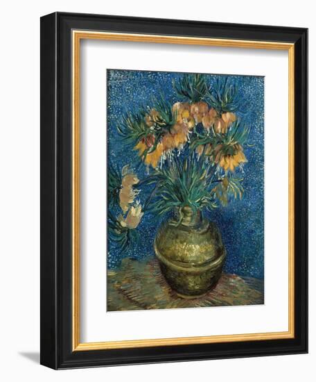 Fritillaries in a Copper Vase-Vincent van Gogh-Framed Giclee Print