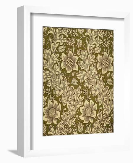 Fritillary Wallpaper, Colour Woodblock Print, England, 1885-William Morris-Framed Giclee Print