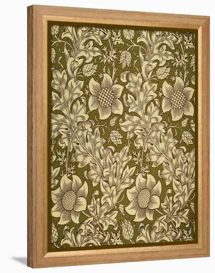 Fritillary Wallpaper, Colour Woodblock Print, England, 1885-William Morris-Framed Premier Image Canvas