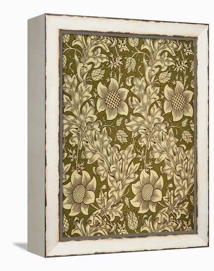 Fritillary Wallpaper, Colour Woodblock Print, England, 1885-William Morris-Framed Premier Image Canvas