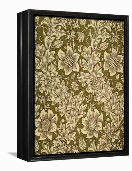 Fritillary Wallpaper, Colour Woodblock Print, England, 1885-William Morris-Framed Premier Image Canvas