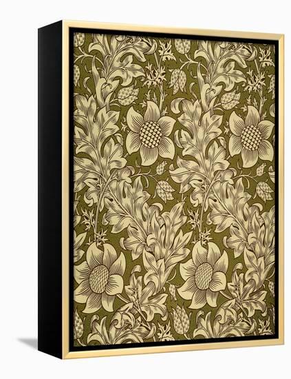 Fritillary Wallpaper, Colour Woodblock Print, England, 1885-William Morris-Framed Premier Image Canvas