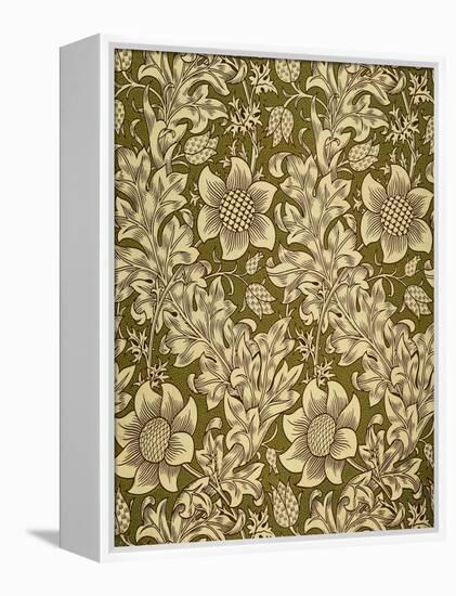 Fritillary Wallpaper, Colour Woodblock Print, England, 1885-William Morris-Framed Premier Image Canvas