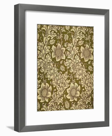 Fritillary Wallpaper, Colour Woodblock Print, England, 1885-William Morris-Framed Giclee Print