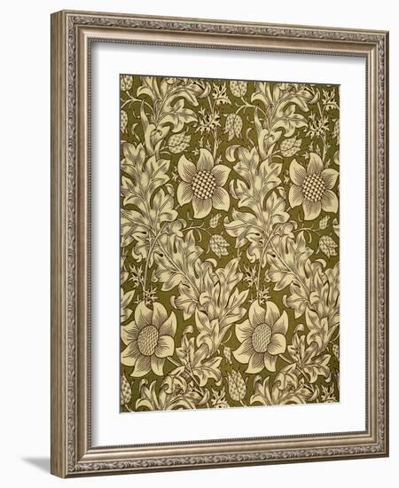 Fritillary Wallpaper, Colour Woodblock Print, England, 1885-William Morris-Framed Giclee Print