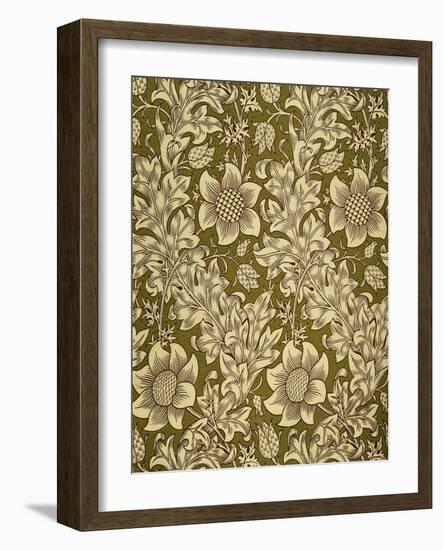 Fritillary Wallpaper, Colour Woodblock Print, England, 1885-William Morris-Framed Giclee Print