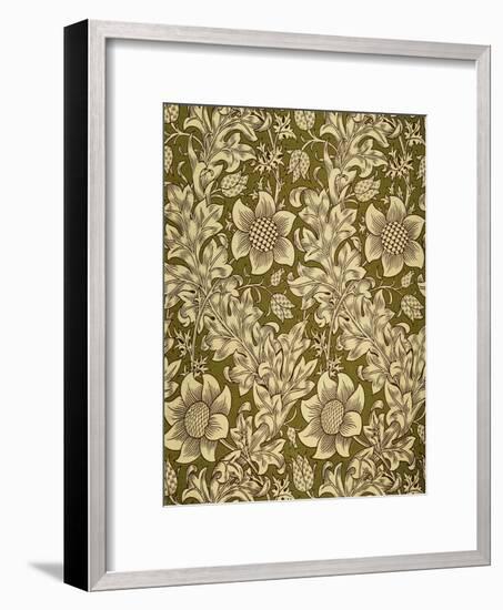 Fritillary Wallpaper, Colour Woodblock Print, England, 1885-William Morris-Framed Giclee Print