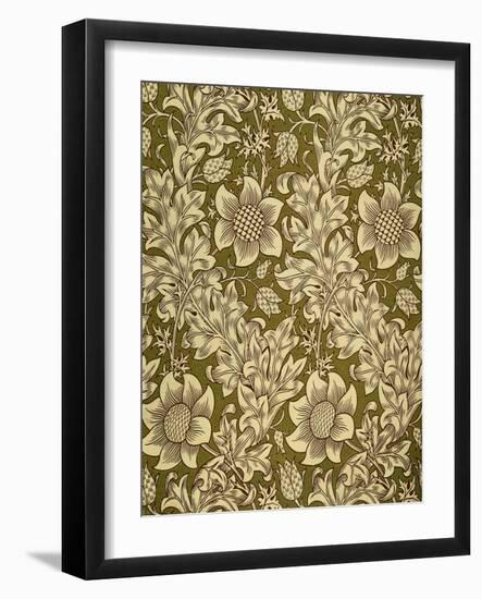 Fritillary Wallpaper, Colour Woodblock Print, England, 1885-William Morris-Framed Giclee Print