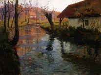 Grini, Upper Maja Farm, 1887 oil on board-Fritz Thaulow-Giclee Print