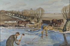 Farmhands fetching Ice, 1927-Fritz Syberg-Premier Image Canvas