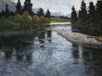 Winter at the River Simoa-Fritz Thaulov-Giclee Print