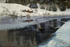 Winter at the River Simoa-Fritz Thaulov-Giclee Print