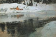 Winter at the River Simoa-Fritz Thaulov-Giclee Print