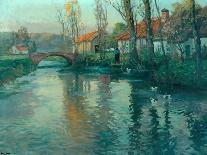 Grini, Upper Maja Farm, 1887 oil on board-Fritz Thaulow-Giclee Print