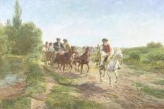 Hungarian Peasants Going to a Dance-Fritz van der Venne-Giclee Print