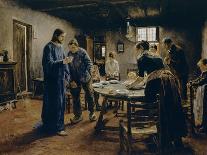 Le Christ chez les paysans-Christ in a farmers home-Fritz von Uhde-Giclee Print