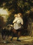 A Mother and Child with a Goat-Fritz Zuber-Buhler-Framed Giclee Print