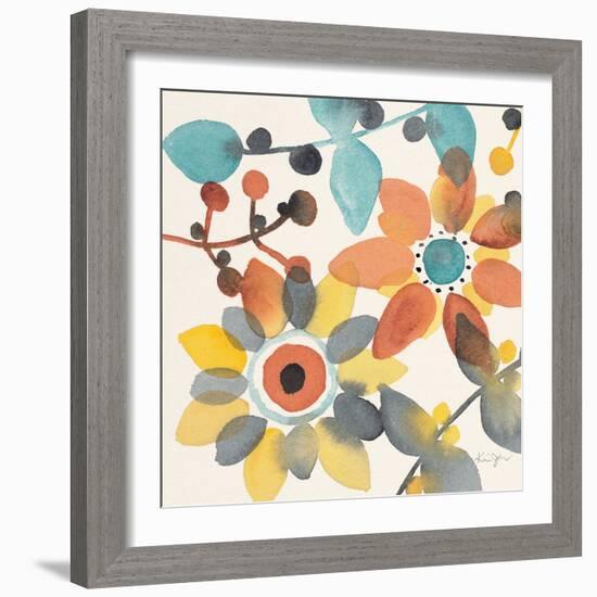 Frivolous Florals 1-Karin Johannesson-Framed Premium Giclee Print