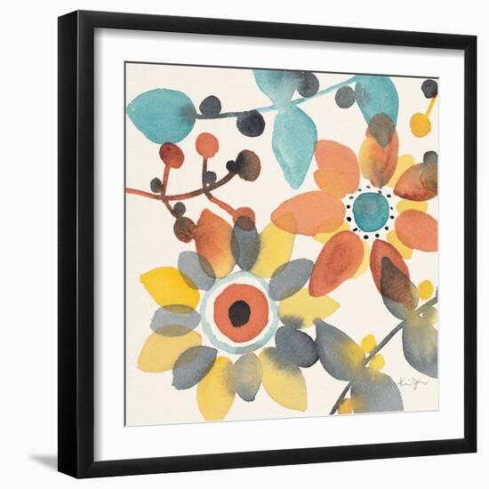 Frivolous Florals 1-Karin Johannesson-Framed Premium Giclee Print