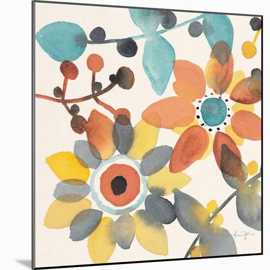 Frivolous Florals 1-Karin Johannesson-Mounted Premium Giclee Print