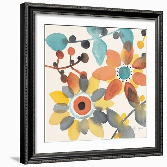 Frivolous Florals 1-Karin Johannesson-Framed Premium Giclee Print