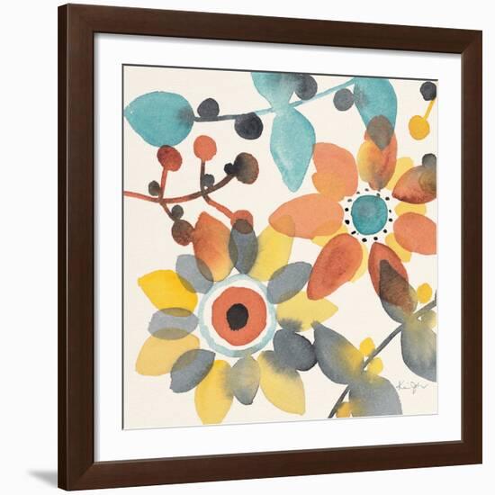 Frivolous Florals 1-Karin Johannesson-Framed Giclee Print