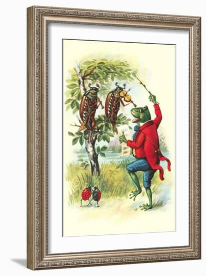 Frog and Beetle Band-null-Framed Art Print