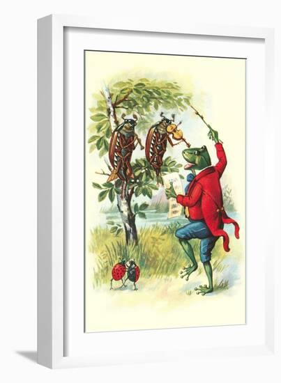 Frog and Beetle Band-null-Framed Art Print