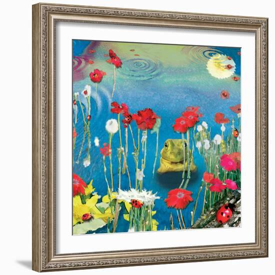 Frog And Ladybugs-Nancy Tillman-Framed Art Print