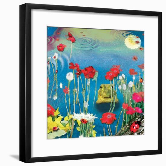 Frog And Ladybugs-Nancy Tillman-Framed Art Print