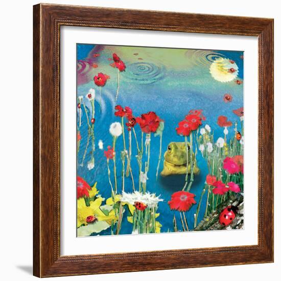 Frog And Ladybugs-Nancy Tillman-Framed Art Print