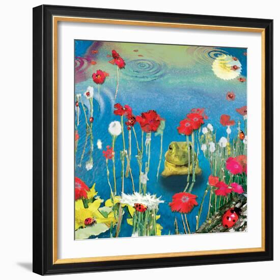 Frog And Ladybugs-Nancy Tillman-Framed Art Print