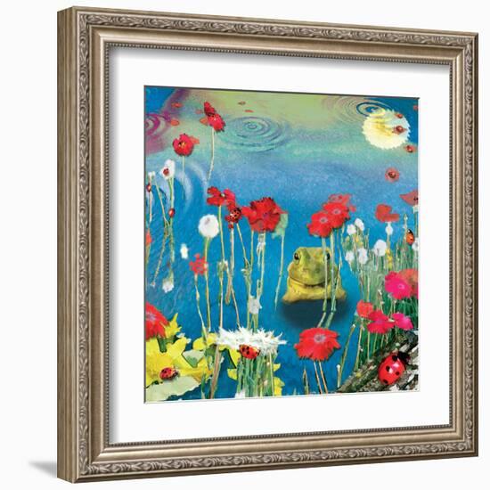 Frog And Ladybugs-Nancy Tillman-Framed Art Print