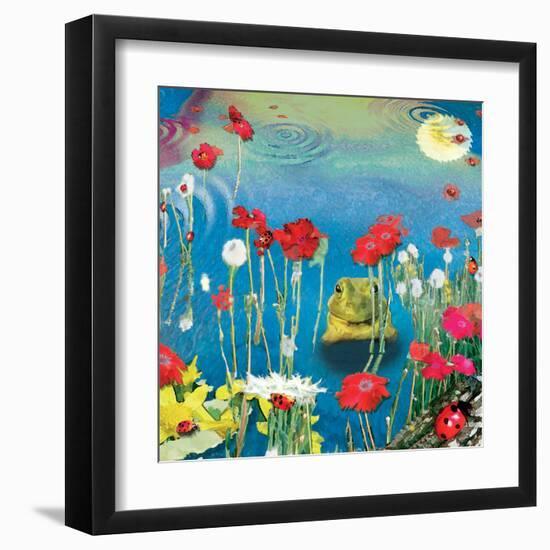 Frog And Ladybugs-Nancy Tillman-Framed Art Print