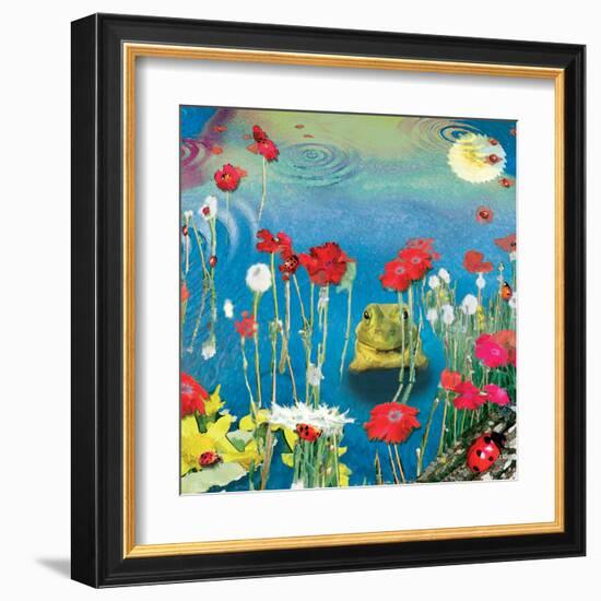 Frog And Ladybugs-Nancy Tillman-Framed Art Print