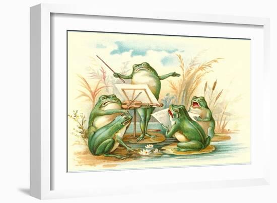 Frog Ensemble-null-Framed Art Print