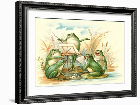 Frog Ensemble-null-Framed Art Print
