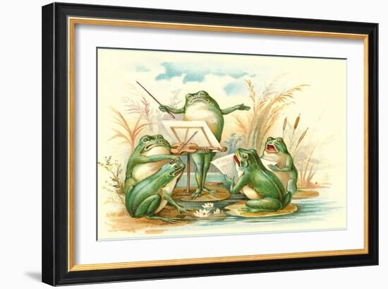 Frog Ensemble--Framed Art Print