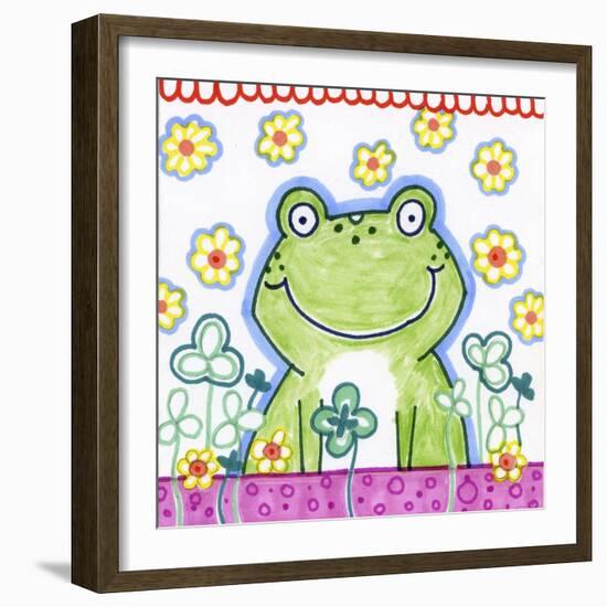 Frog In Clover-Valarie Wade-Framed Giclee Print