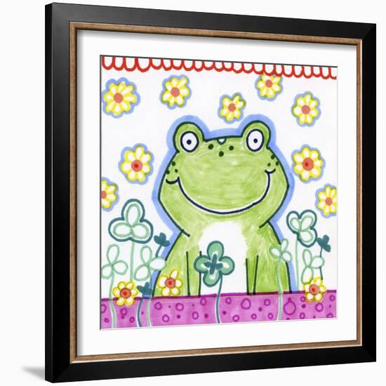 Frog In Clover-Valarie Wade-Framed Giclee Print