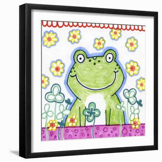 Frog In Clover-Valarie Wade-Framed Giclee Print