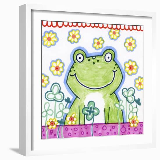 Frog In Clover-Valarie Wade-Framed Giclee Print